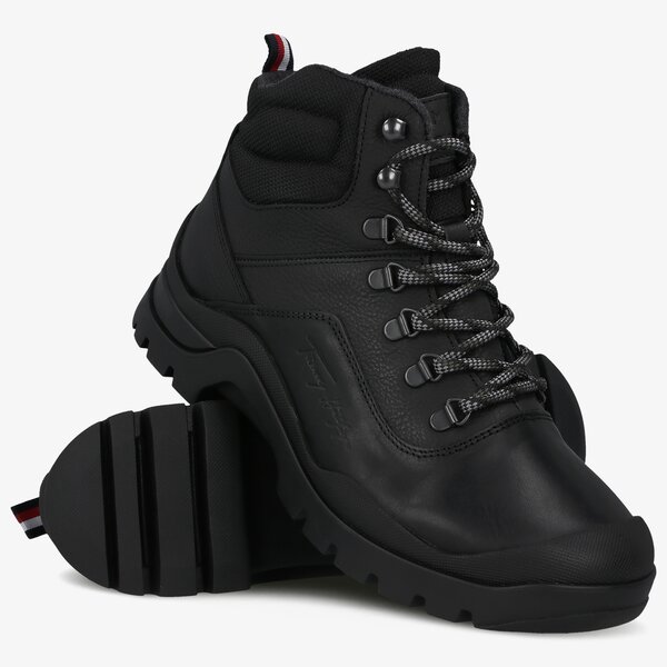Męskie buty outdoor (trekkingowe) TOMMY HILFIGER ANDY 3CW CORPORATE OUTDOOR BOOT fm0fm03057bds kolor czarny
