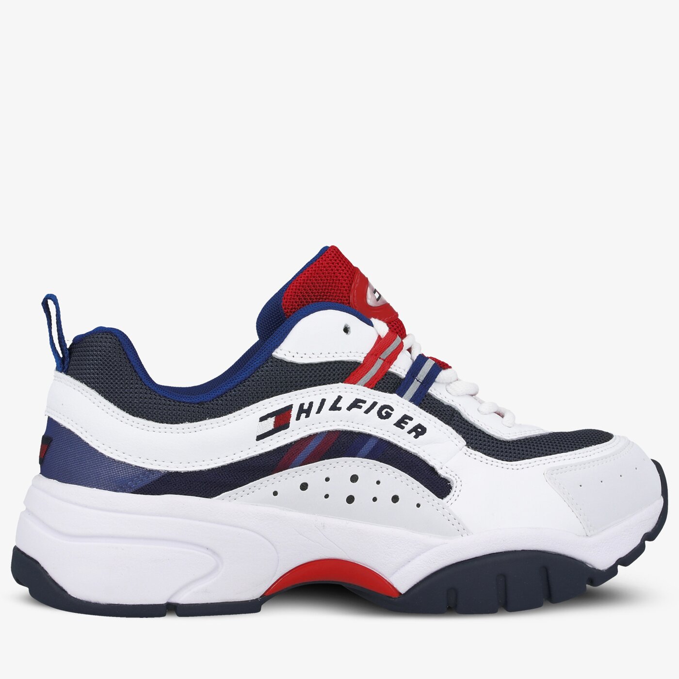 Męskie sneakersy (buty) TOMMY HILFIGER HERITAGE TOMMY JEANS RUNNER em0em004820k9 kolor biały
