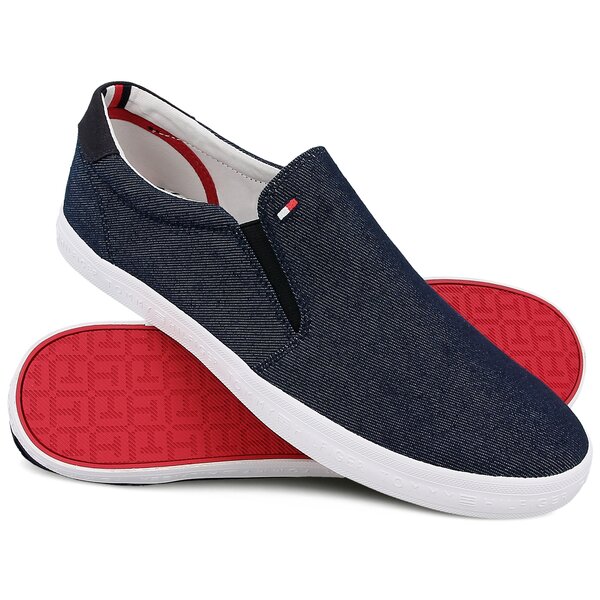 Męskie trampki TOMMY HILFIGER H2285OWELL 2F fm0fm00474403 kolor granatowy