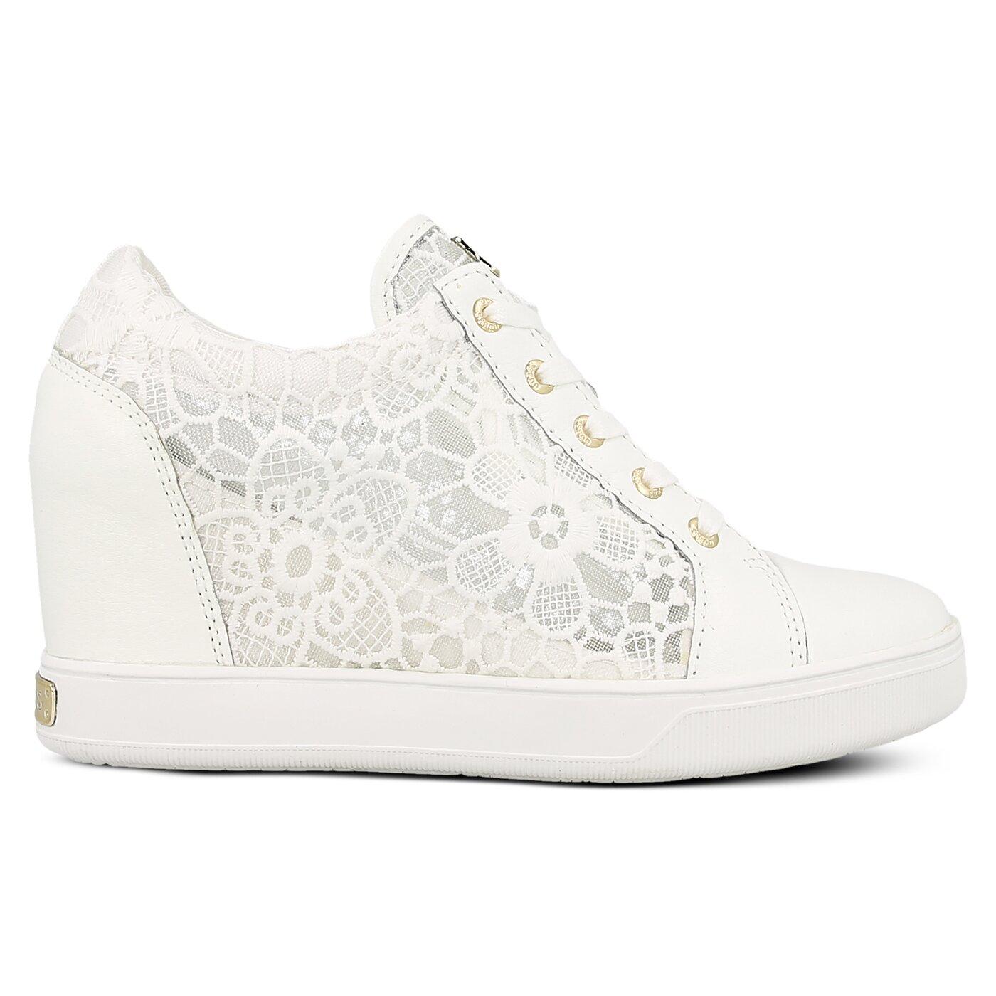 Damskie trampki GUESS FINNA flfin1lac12white kolor biały