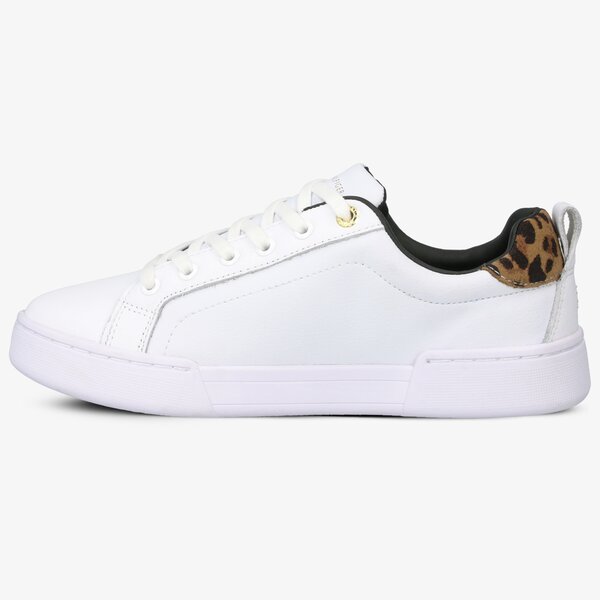 Damskie trampki TOMMY HILFIGER BRANDED LEO PRINT SNEAKER fw0fw04301ybs kolor biały