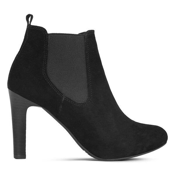 Damskie botki / sztyblety SYMBIOSIS BLAIR BOOTS ZAMSZ CZARNE 925002 kolor czarny
