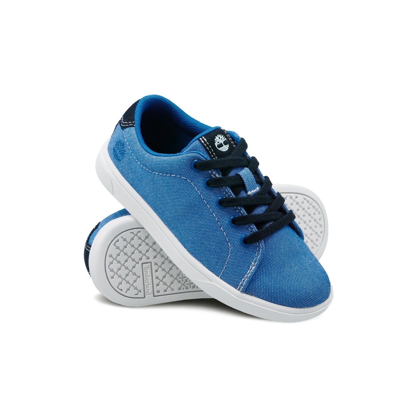 Dziecięce sneakersy (buty) TIMBERLAND GROVETON CANVAS OXFORD ca1qlx kolor niebieski