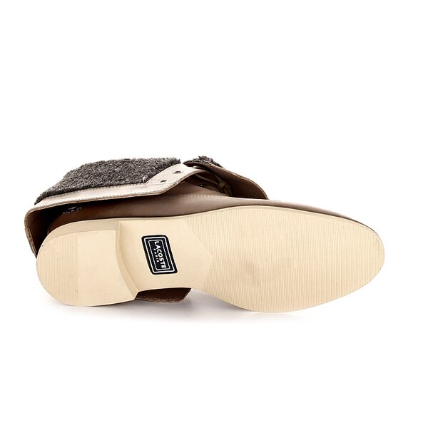 Damskie botki / sztyblety LACOSTE SERENAC 724clw0032158 kolor beżowy