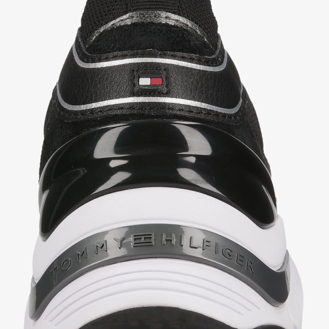 Damskie sneakersy (buty) TOMMY HILFIGER FASHION WEDGE SNEAKER fw0fw05799bds kolor czarny