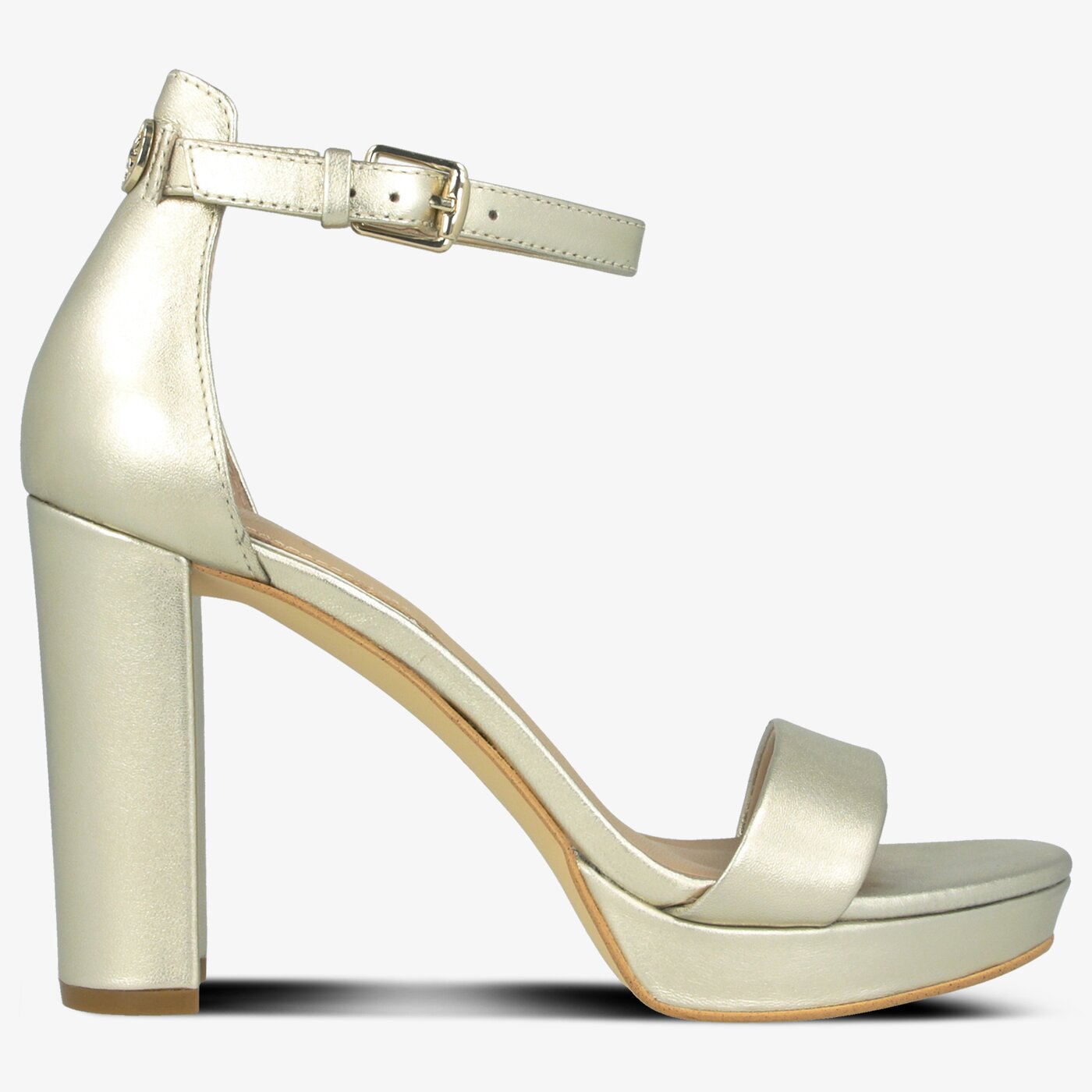 Damskie sandały GUESS OMERE fl5orelem03plati kolor złoty