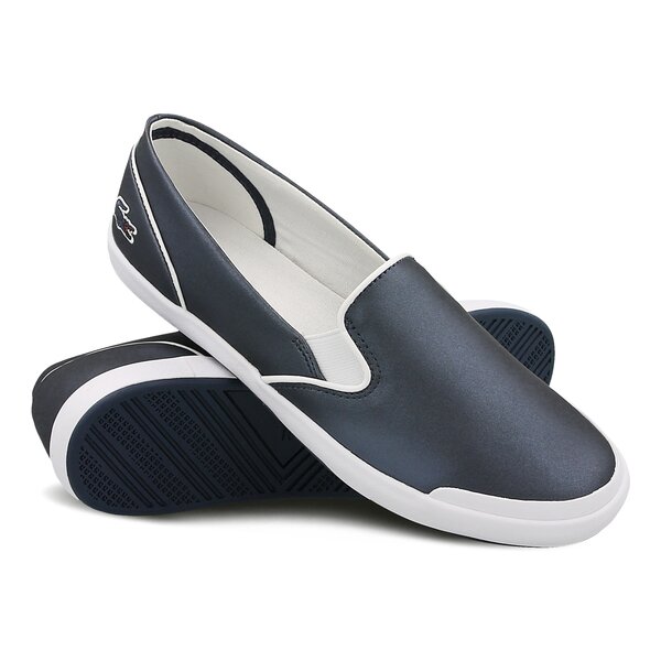 Damskie trampki LACOSTE LANCELLE SLIP ON 117 2 733caw1036003 kolor granatowy