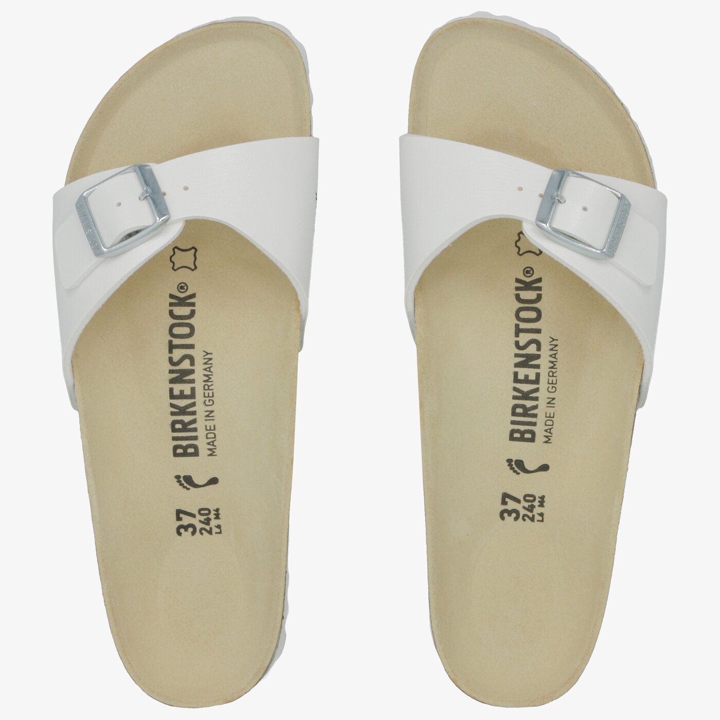 Damskie klapki BIRKENSTOCK MADRID  40733 kolor biały