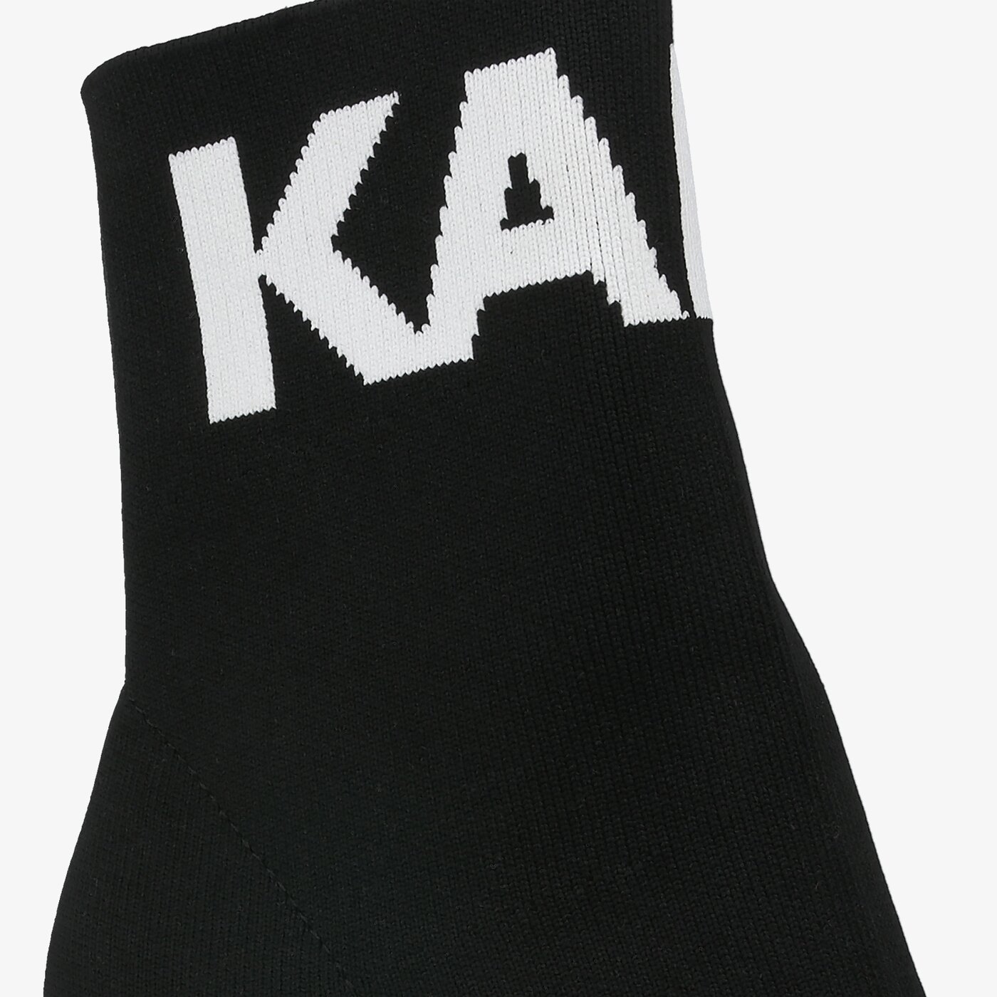 Damskie botki / sztyblety KARL LAGERFELD PANDORA HI KNIT COLLAR ANKLE BT kl31361k00 kolor czarny