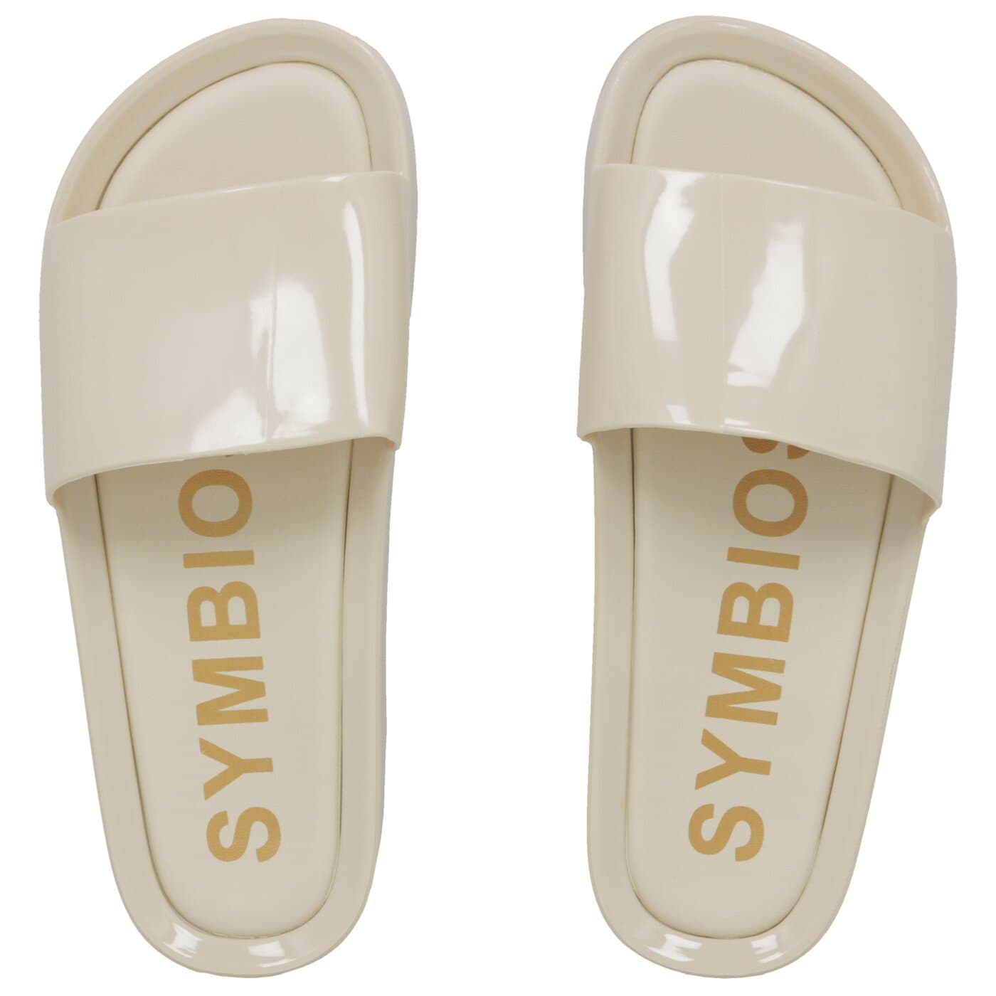 Damskie klapki SYMBIOSIS INES SLIDES syws119002 kolor beżowy