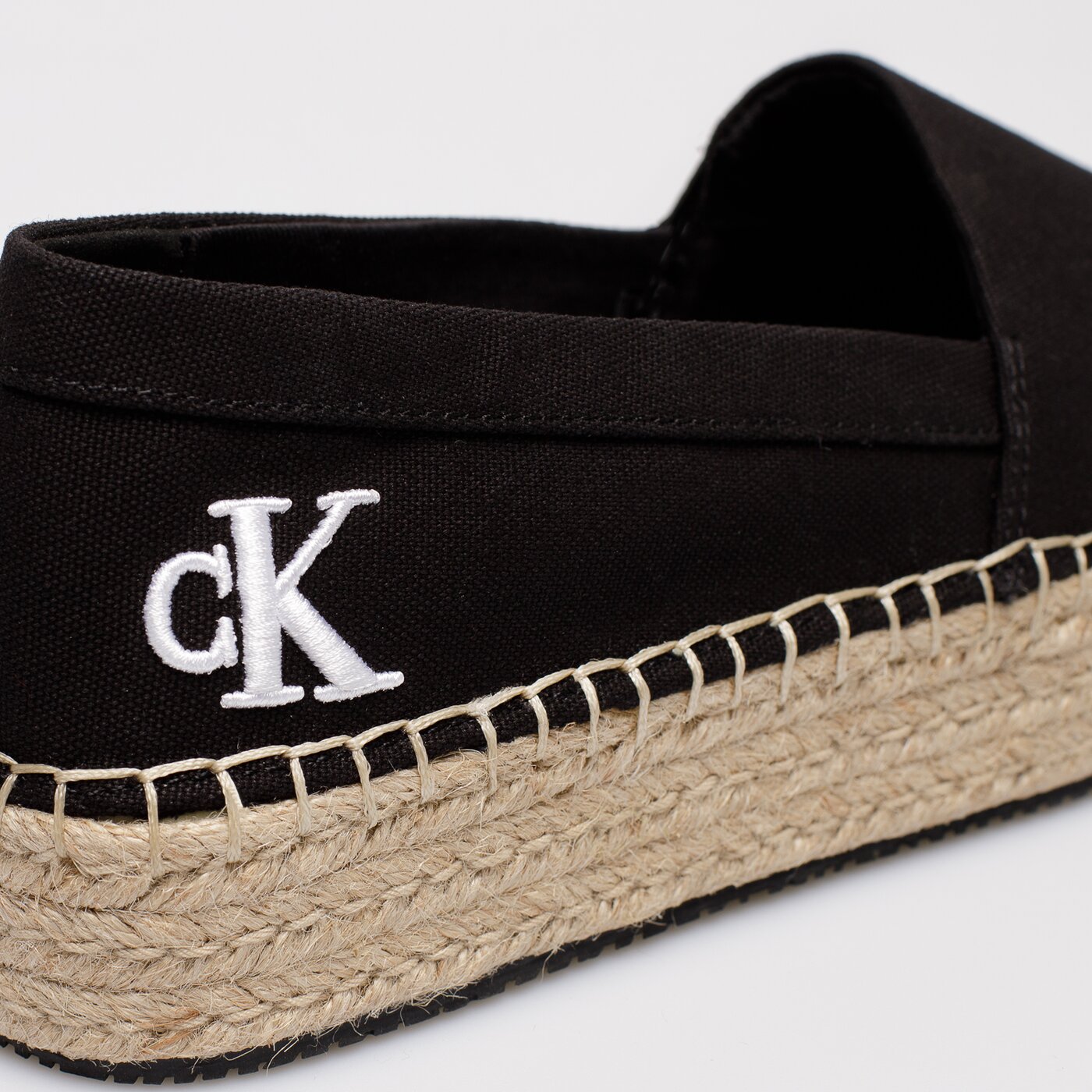 Damskie espadryle CALVIN KLEIN FLATFORM ESPADRILLE yw0yw00661bds kolor czarny