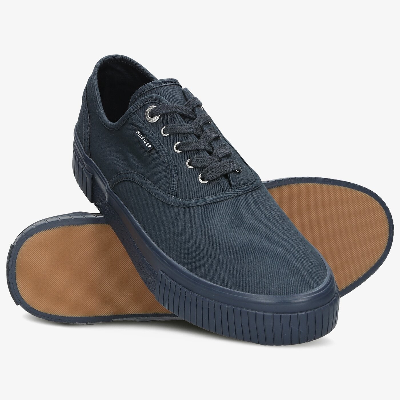 Męskie trampki TOMMY HILFIGER ELEVATED SEASONAL VULC TEXTILE fm0fm03434dw5 kolor granatowy