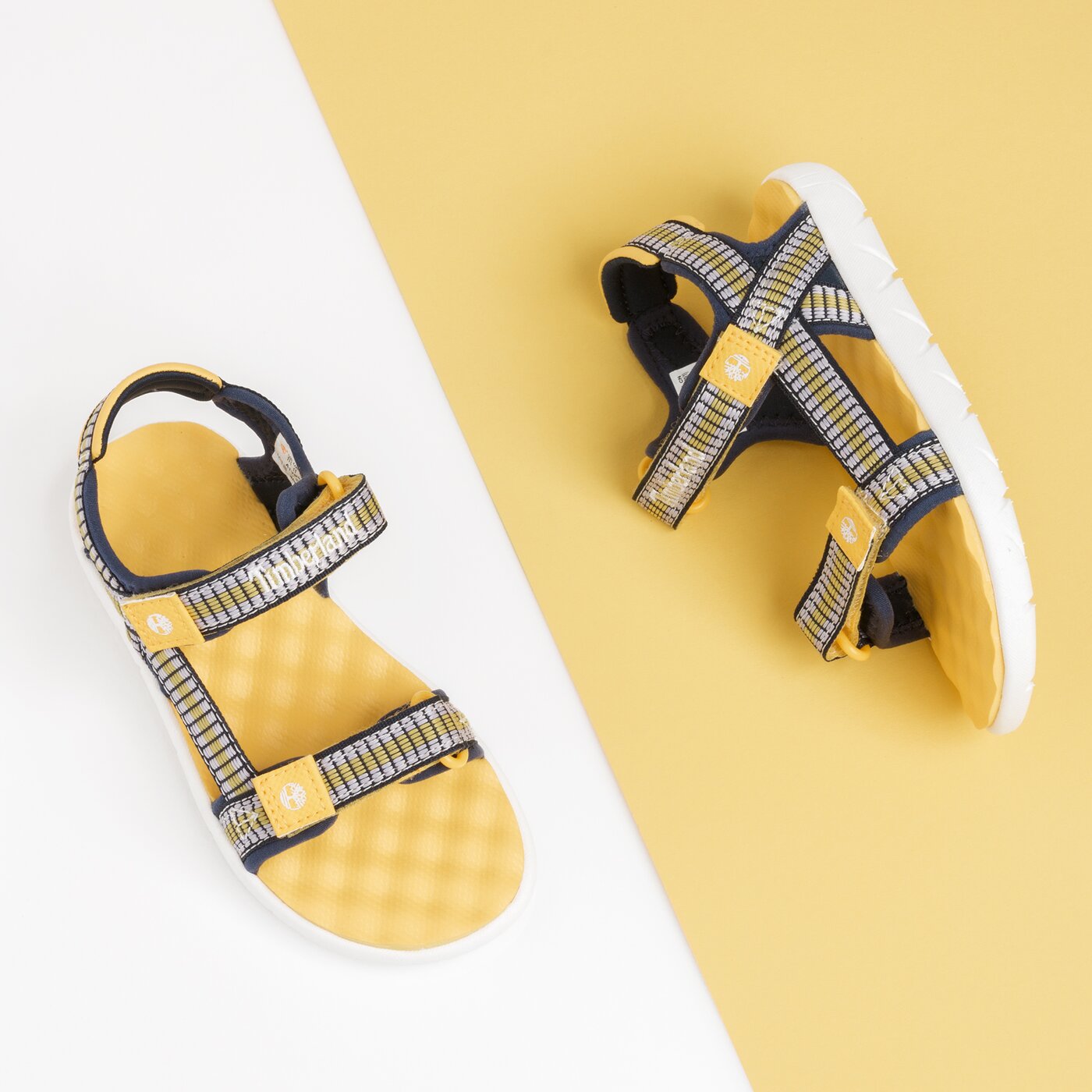 Dziecięce sandały / klapki TIMBERLAND PERKINS ROW WEBBING SNDL tb0a1y9x0191 kolor granatowy