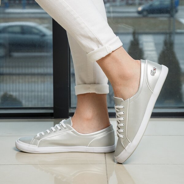 Damskie trampki LACOSTE LANCELLE 6 EYE 117 2 733caw1027334 kolor szary