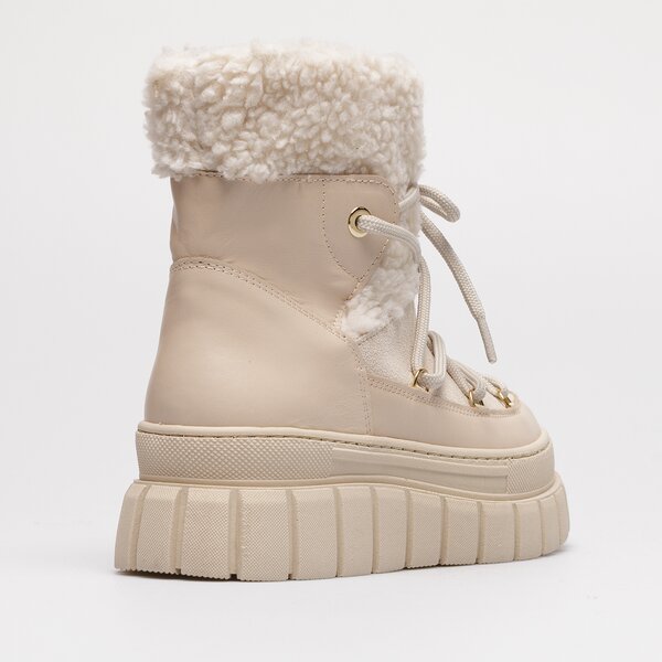 Damskie botki / sztyblety SYMBIOSIS SNOW BOOT SHEEP sywc222007 kolor beżowy