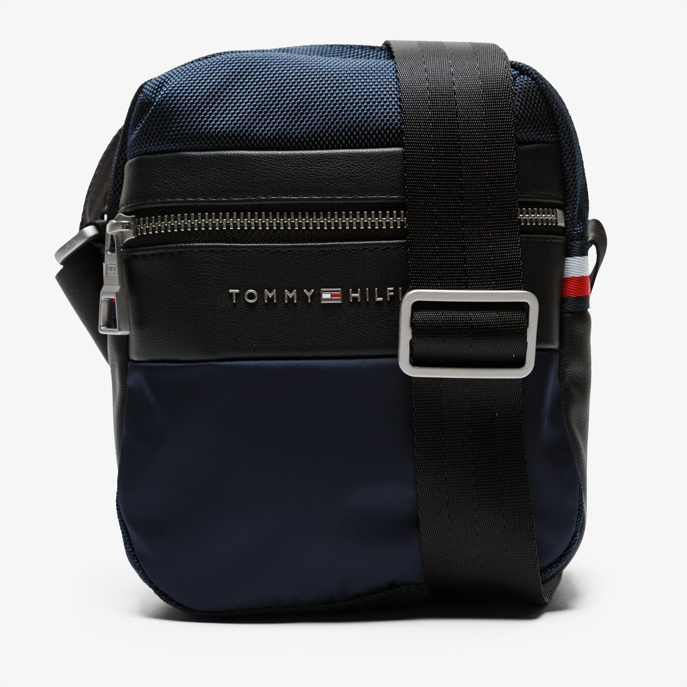 TOMMY HILFIGER TORBA NYLON MIX MINI REPORTER am0am04765413 kolor granatowy