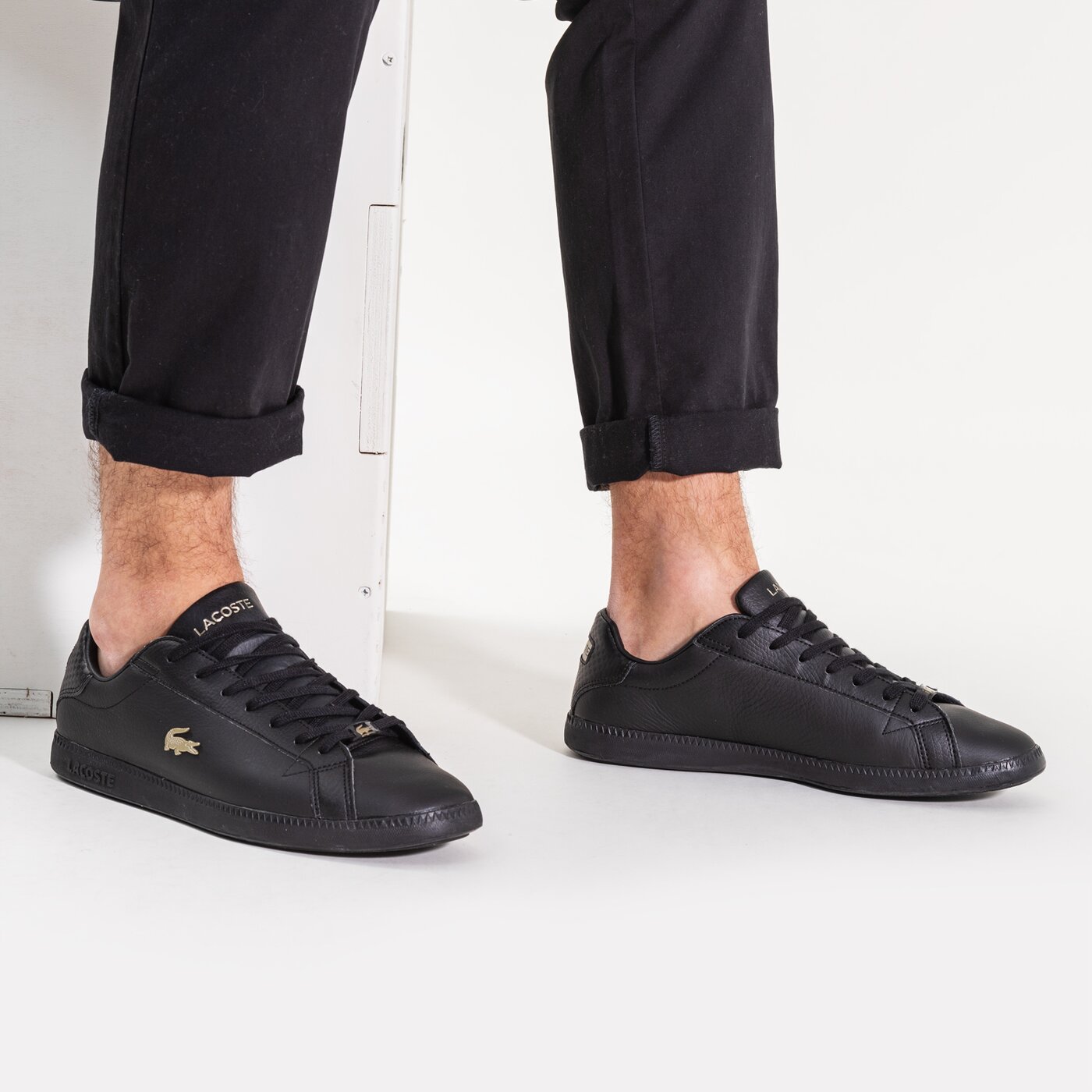 Męskie sneakersy (buty) LACOSTE GRADUATE 0721 1 741sma001102h kolor czarny