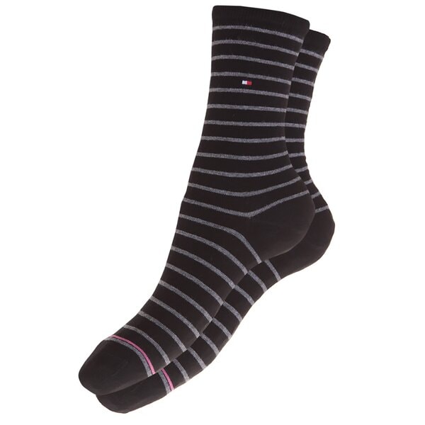 Damskie skarpetki TOMMY HILFIGER SKARPETY SMALL STRIPE 2P 443015001200 kolor czarny