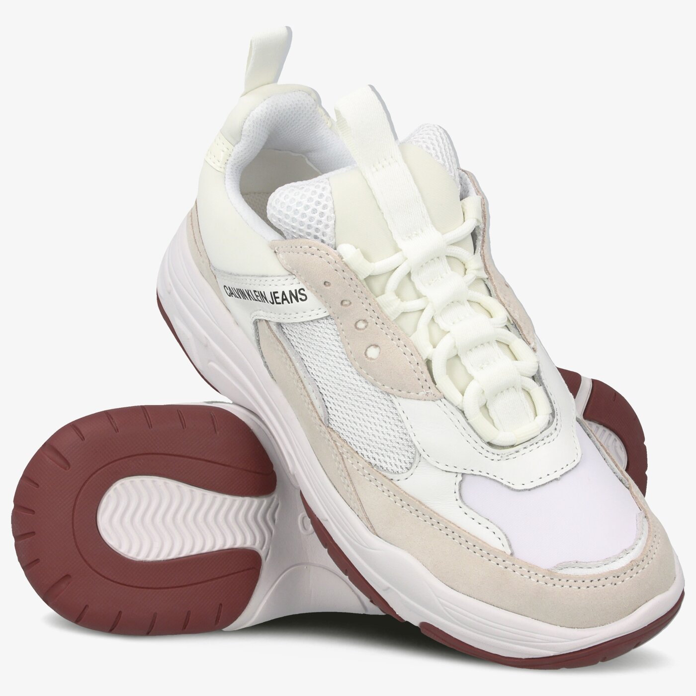 Damskie sneakersy (buty) CALVIN KLEIN MAYA r0802100 kolor biały