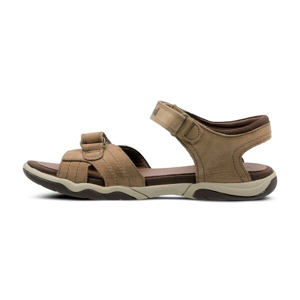 Dziecięce sandały / klapki TIMBERLAND EK OAK BLUFFS LEATHER 2 STRAP 2190a kolor brązowy