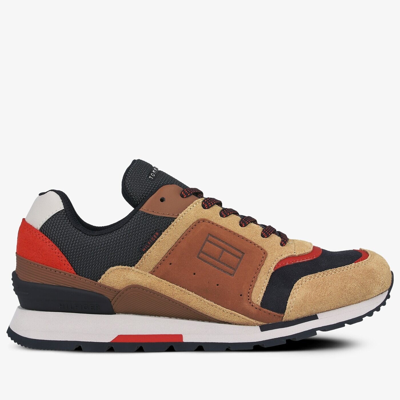 Męskie sneakersy (buty) TOMMY HILFIGER DORIAN 1C2 DORIAN 1C fm0fm03079rbl kolor brązowy