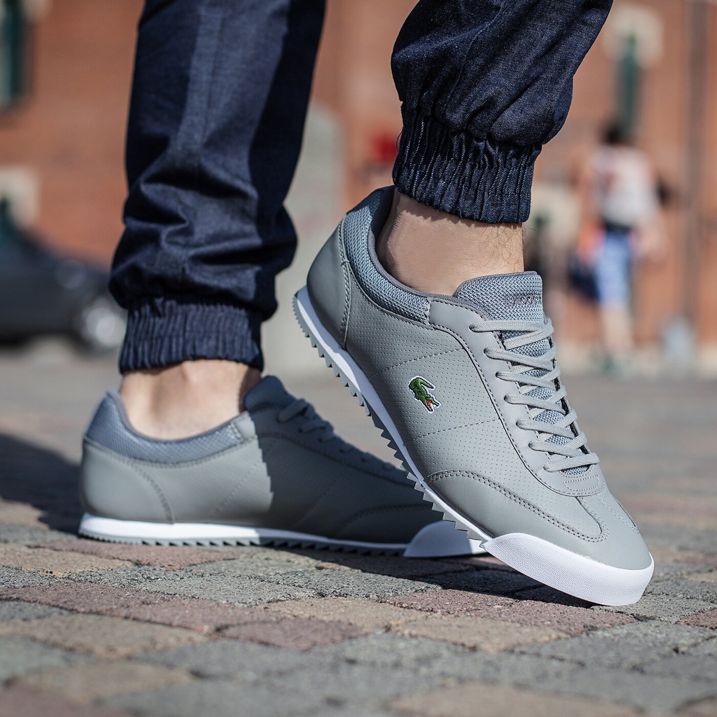 Męskie sneakersy (buty) LACOSTE ROMEAU 116 2 731spm0033248 kolor szary