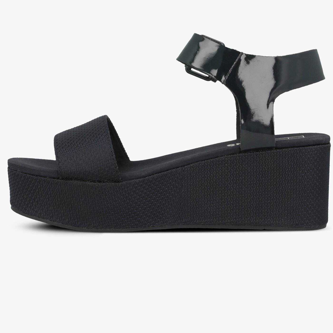 Damskie sandały TOMMY HILFIGER DENIA 2C MATERIAL MIX FLATFORM SANDAL en0en00561403 kolor granatowy