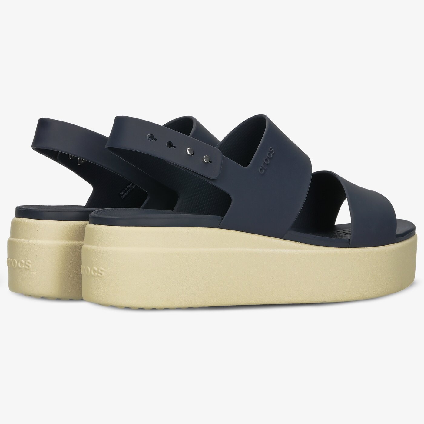 crocs brooklyn low wedge navy
