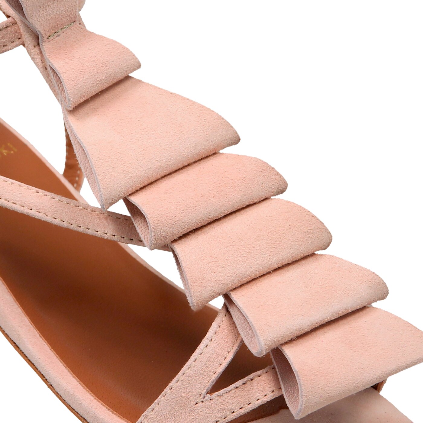 Damskie sandały BALDOWSKI SANDAŁY Z FALBANKĄ d02245/3211/005 kolor różowy