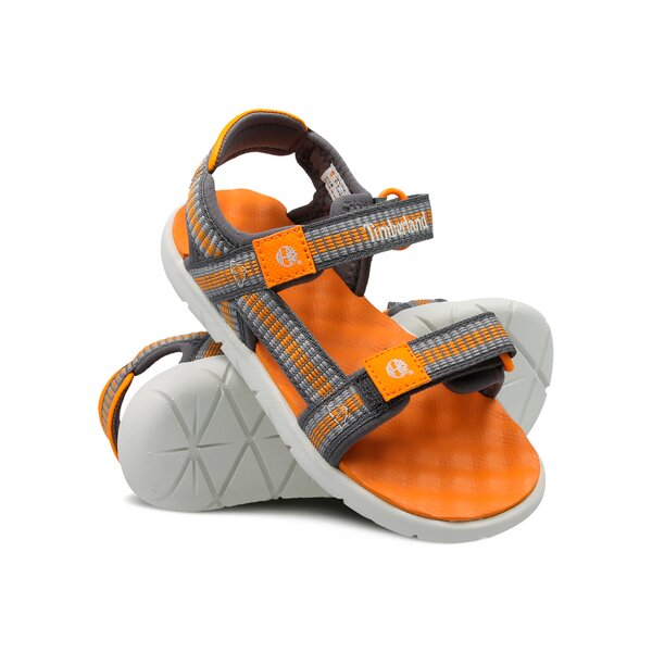 Dziecięce sandały / klapki TIMBERLAND PERKINS ROW WEBBING SNDL a1pwf kolor szary
