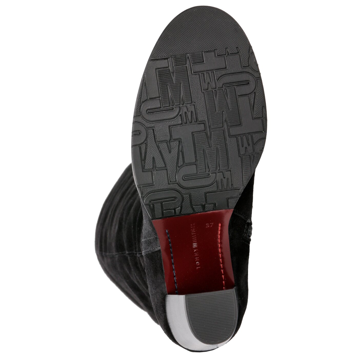 Damskie kozaki TOMMY HILFIGER BASIC HIKING HEELED BOOT SUEDE fw0fw03631990 kolor czarny