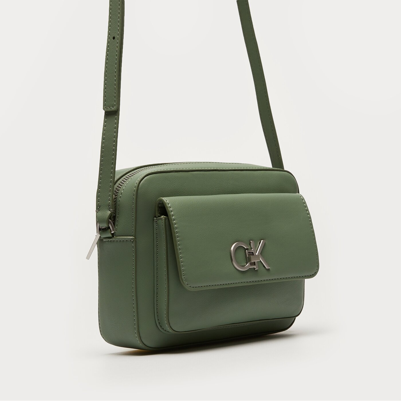 Damska torebka CALVIN KLEIN TOREBKA RE-LOCK CAMERA BAG k60k611083lkg kolor zielony