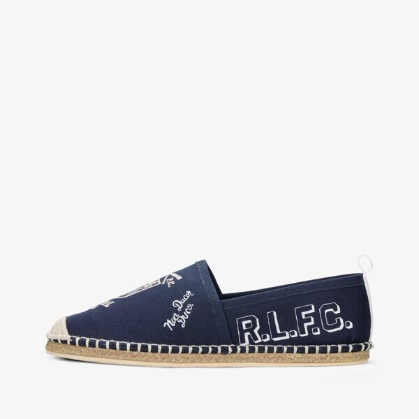 Męskie półbuty POLO RL BARRON SHOE CASUAL NEWPORT NAVY YALE GRAPHIC CANVAS 803735611001 kolor granatowy
