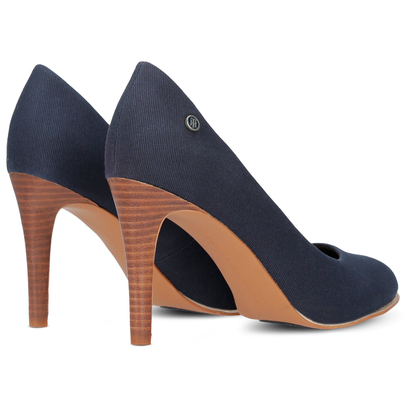 Damskie szpilki / czółenka TOMMY HILFIGER BASIC TEXTILE PUMP SPRING fw0fw02927403 kolor granatowy