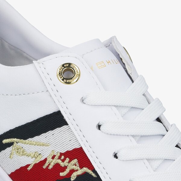 Damskie sneakersy (buty) TOMMY HILFIGER TH SIGNATURE CUPSOLE SNEAKER  fw0fw05224ybr kolor biały