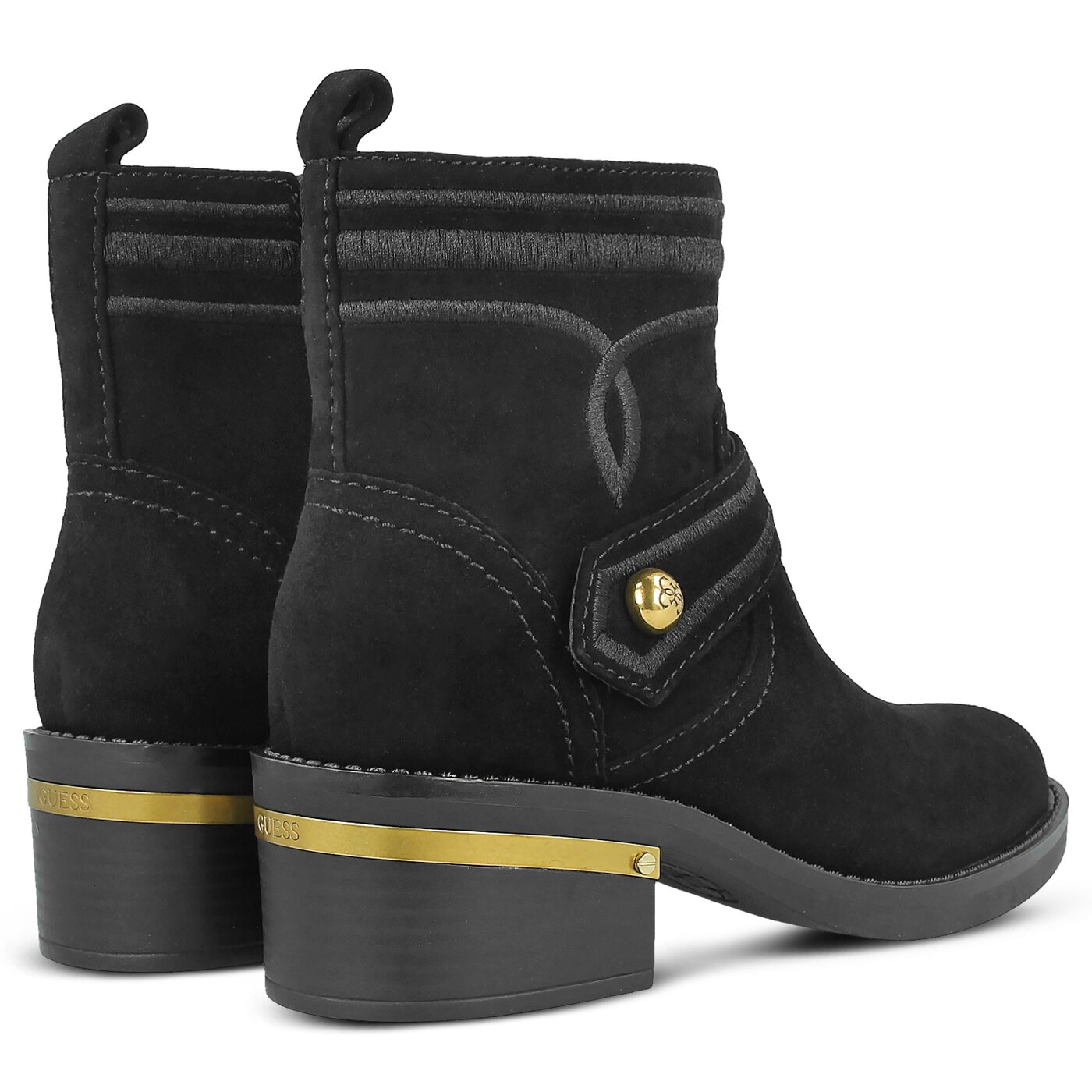 Damskie botki / sztyblety GUESS FASHION flfs23sue10black kolor czarny