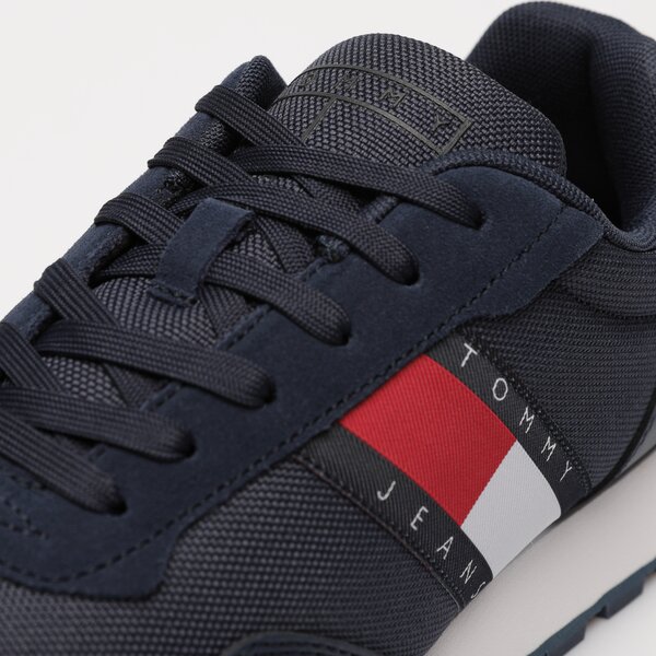Męskie sneakersy (buty) TOMMY HILFIGER TOMMY JEANS RETRO RUNNER ESS em0em01081c87 kolor granatowy