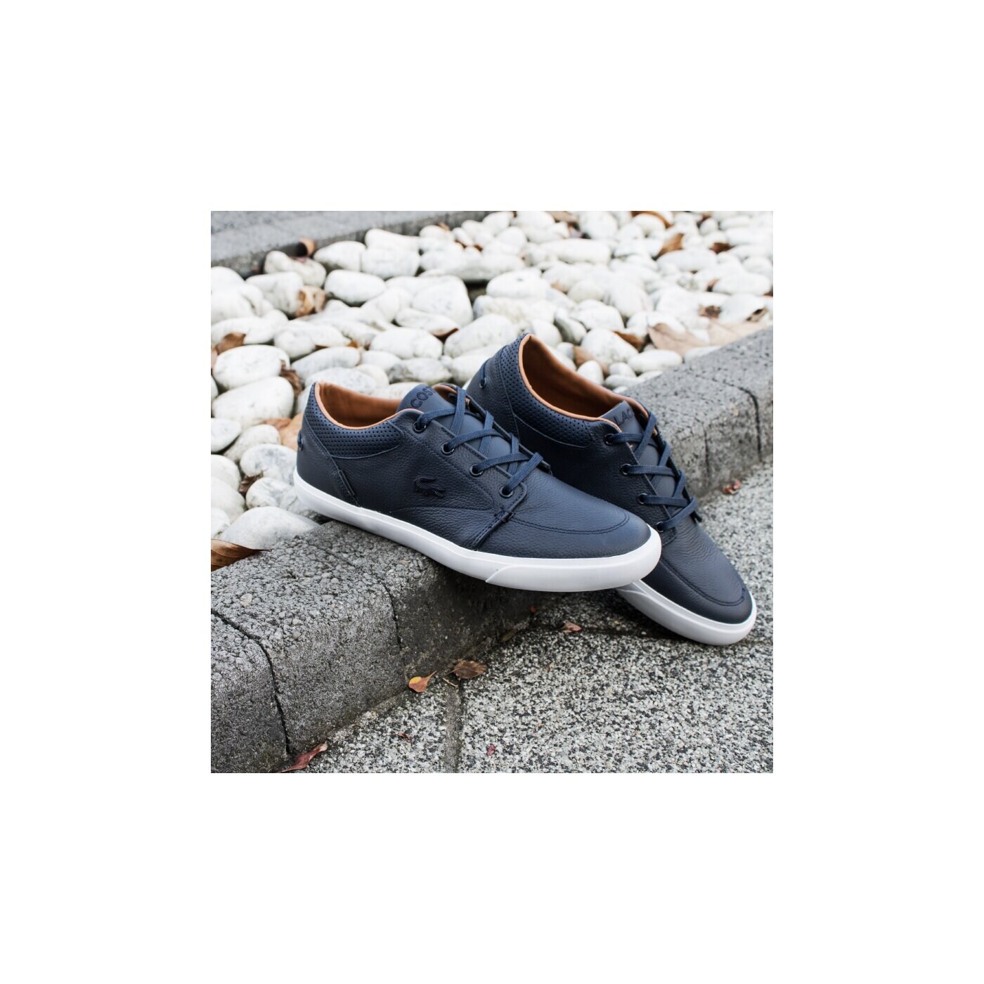 Męskie trampki LACOSTE BAYLISS VULC PRM  730spm0035db4 kolor granatowy