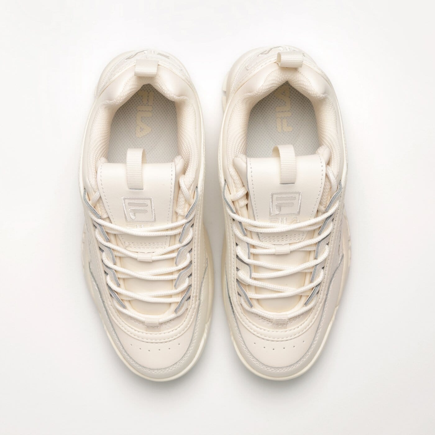 Damskie sneakersy (buty) FILA DISRUPTOR II PREMIUM 5xm02263100 kolor kremowy