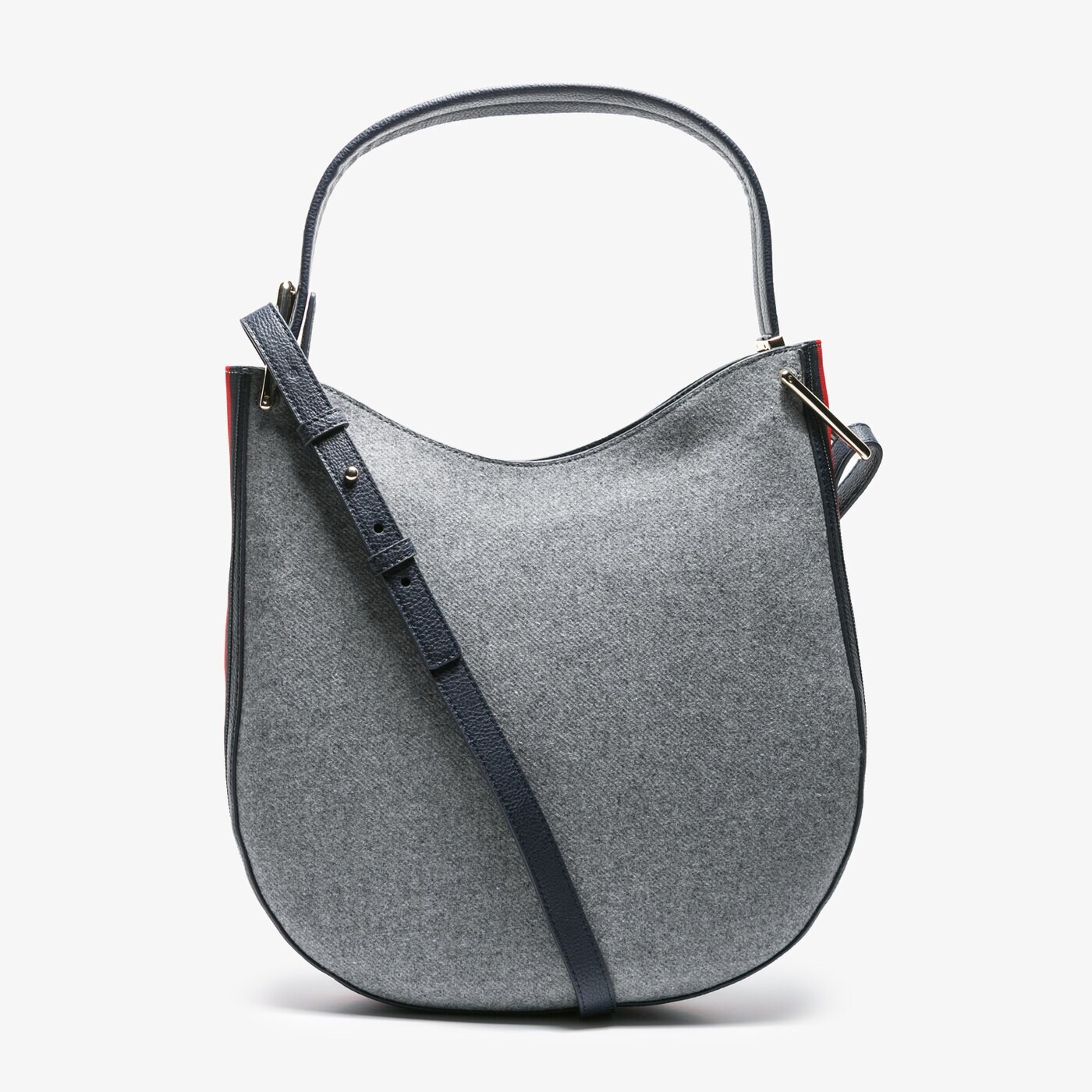 Damska nerka / saszetka TOMMY HILFIGER TOREBKA CORE HOBO MELTON aw0aw074140iv kolor szary