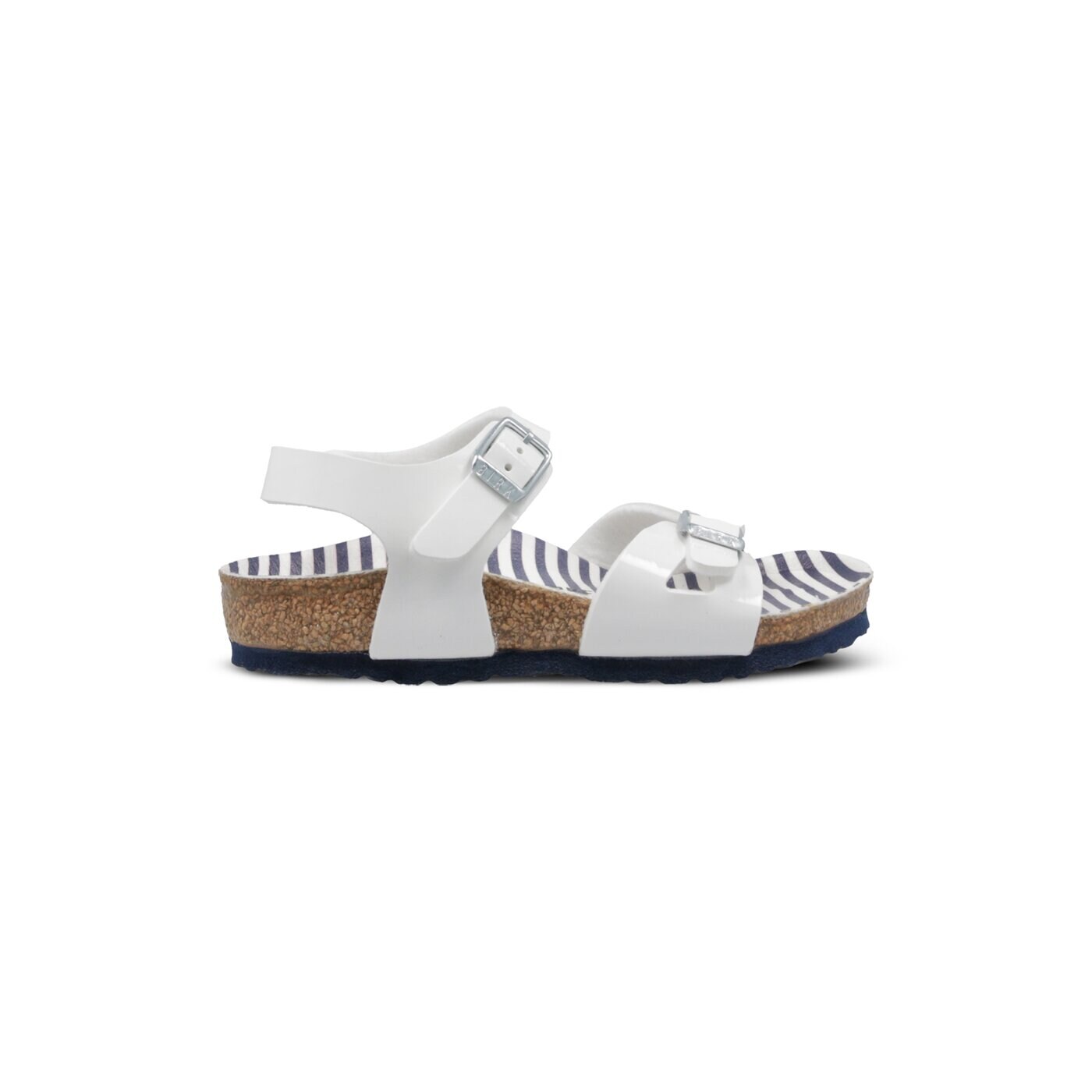 Dziecięce sandały / klapki BIRKENSTOCK RIO NAUTICAL STRIPES WHITE 1012717 kolor biały
