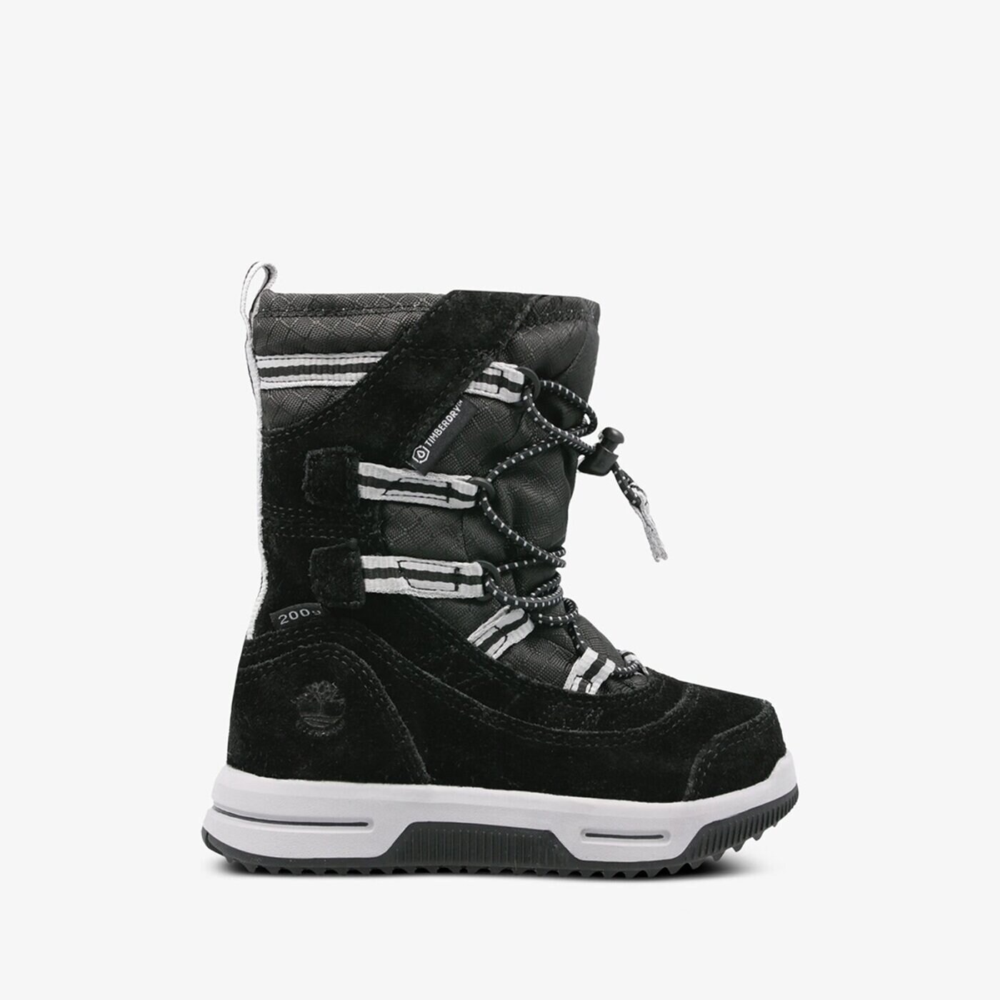 Dziecięce buty outdoor / trekkingowe TIMBERLAND SNOW STOMPER PULL ON WP a1ues kolor czarny