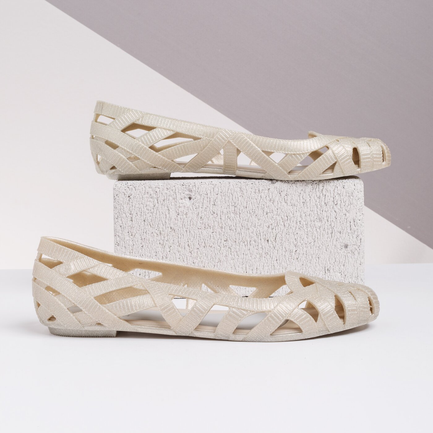 Damskie baleriny (buty) MELISSA JEAN + JASON WU VI AD. 3228851709 kolor beżowy