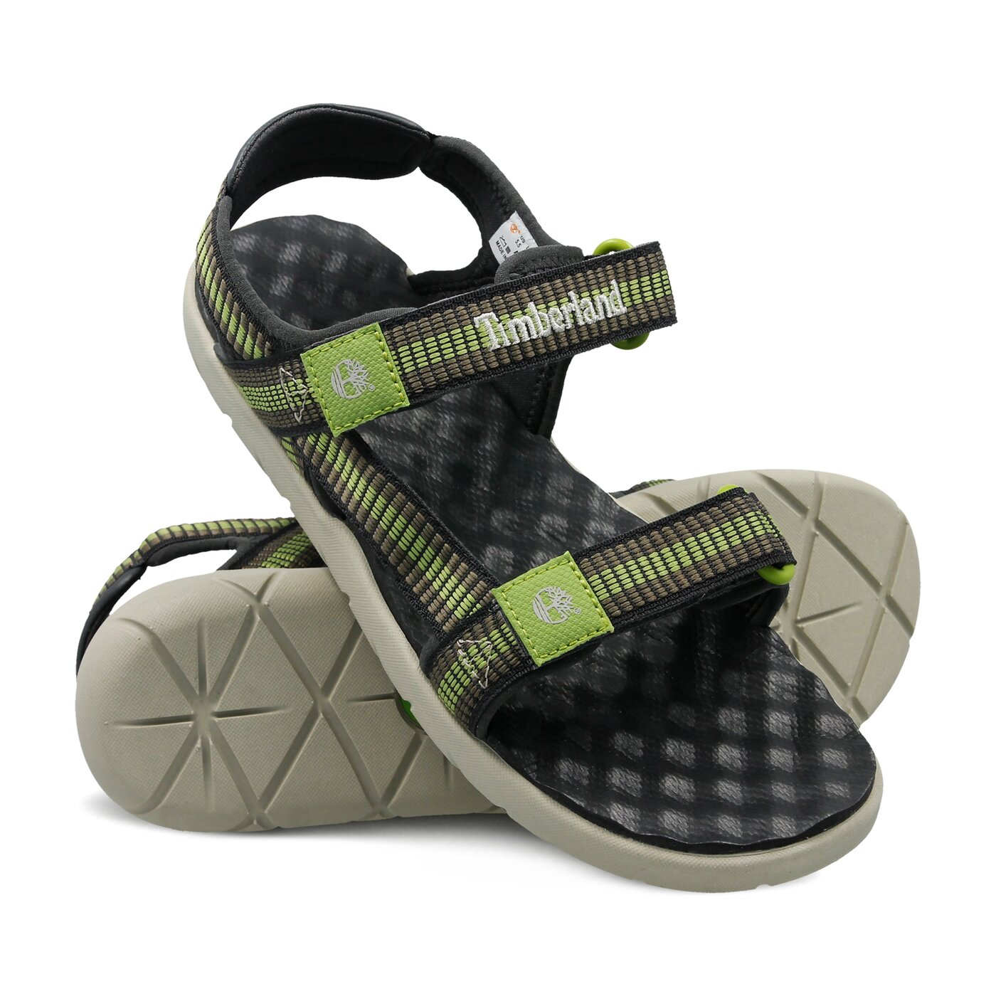 Dziecięce sandały / klapki TIMBERLAND PERKINS ROW WEBBING SNDL tb0a1px21101 kolor khaki