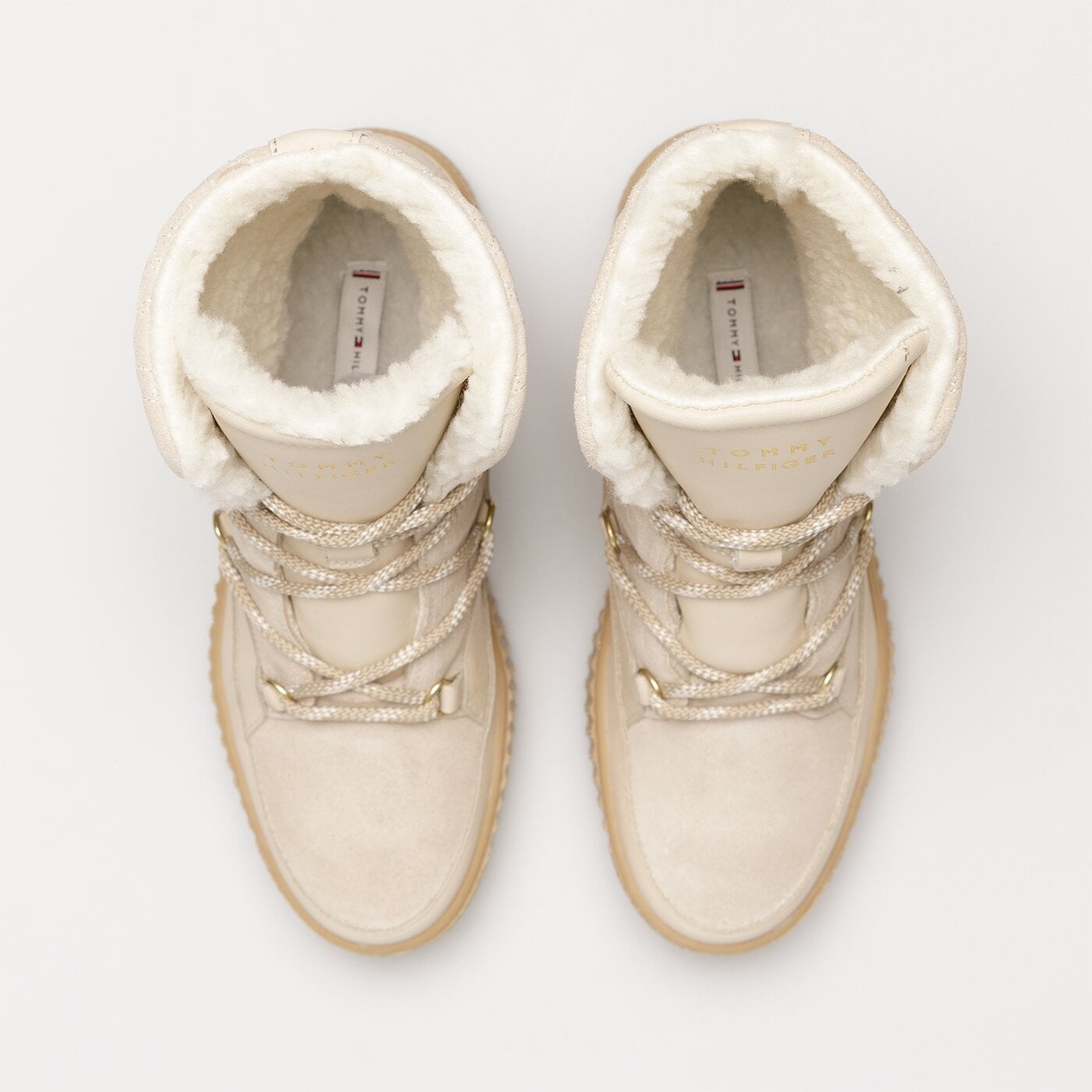 Damskie śniegowce TOMMY HILFIGER SNOW BOOT MONOGRAM fw0fw06852aa8 kolor beżowy