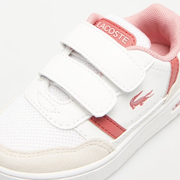 Dziecięce sneakersy (buty) LACOSTE T-CLIP 747sui0015b53 kolor biały