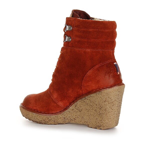 Damskie buty za kostkę TOMMY HILFIGER GILL 3  en56814864263 kolor czerwony