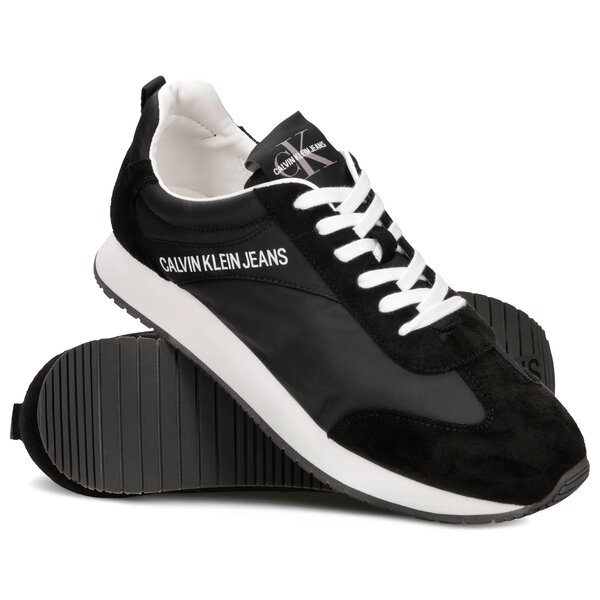 Męskie sneakersy (buty) CALVIN KLEIN JERROLD NYLON/SUEDE s0581blk kolor czarny