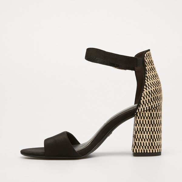 Damskie szpilki / czółenka TAMARIS BLACK COMB HIGH SANDALS 12835642098 kolor czarny