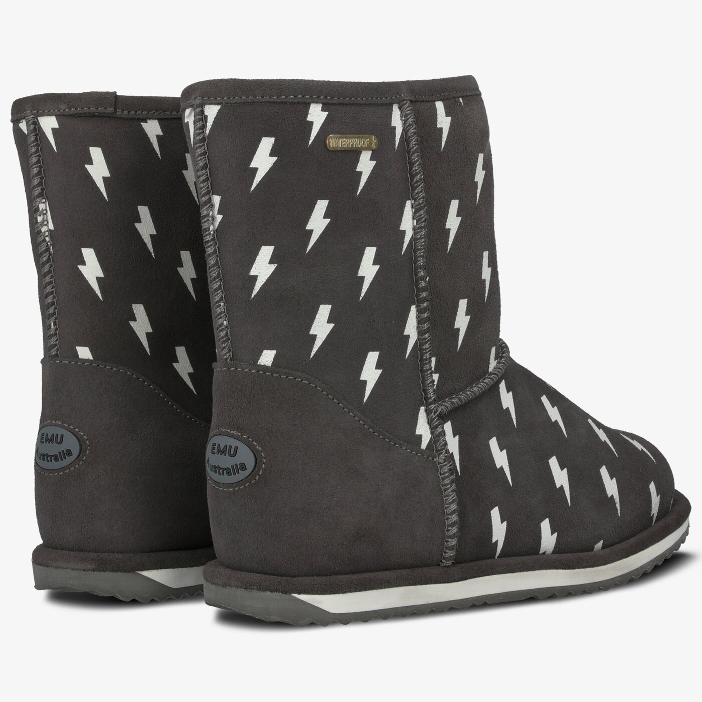 Dziecięce buty za kostkę EMU LIGHTNING BOLT BRUMBY k12102charcoal kolor szary